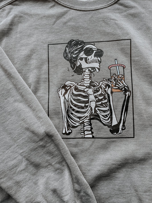 Caffeinated Skelly Crew Neck