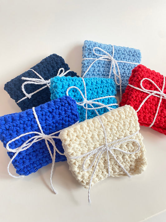 Patriotic Solid Washcloth Singles 100%Cotton