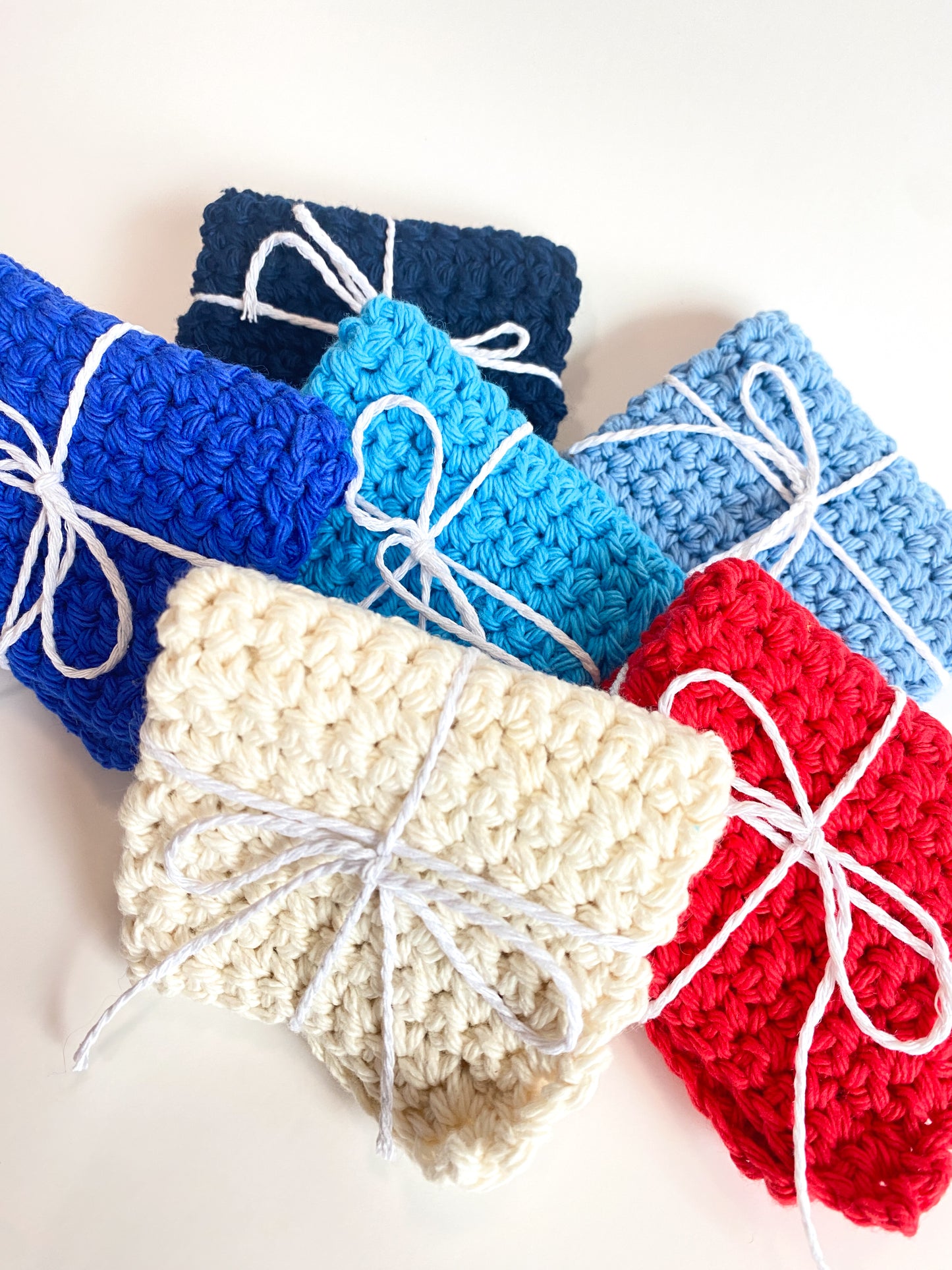 Patriotic Solid Washcloth Singles 100%Cotton