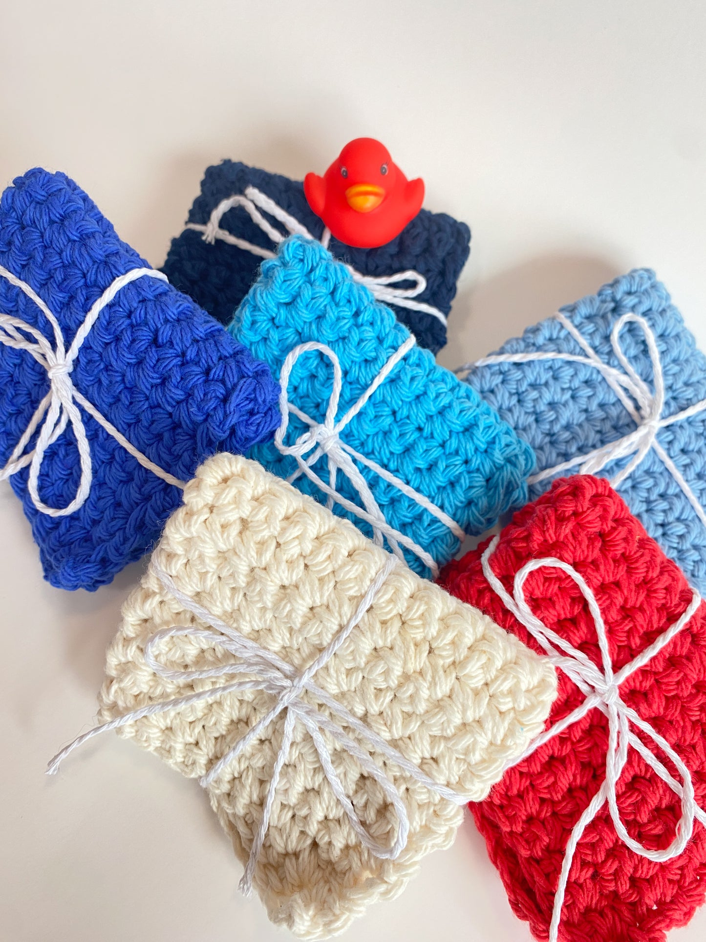 Patriotic Solid Washcloth Singles 100%Cotton