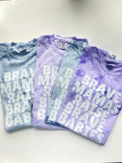 Brave Mama's Short Sleeve Unisex Dyed Grunge Tee