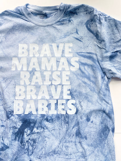 Brave Mama's Short Sleeve Unisex Dyed Grunge Tee