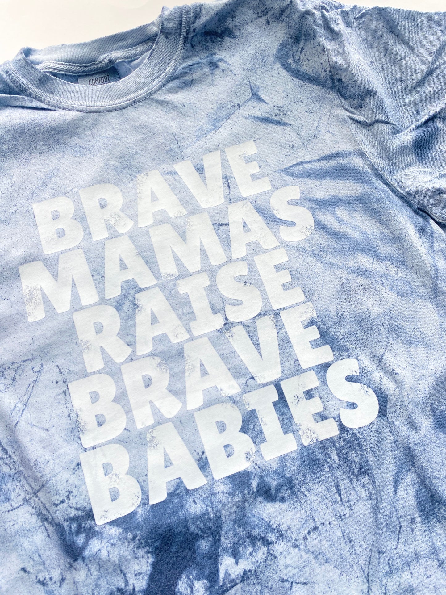 Brave Mama's Short Sleeve Unisex Dyed Grunge Tee