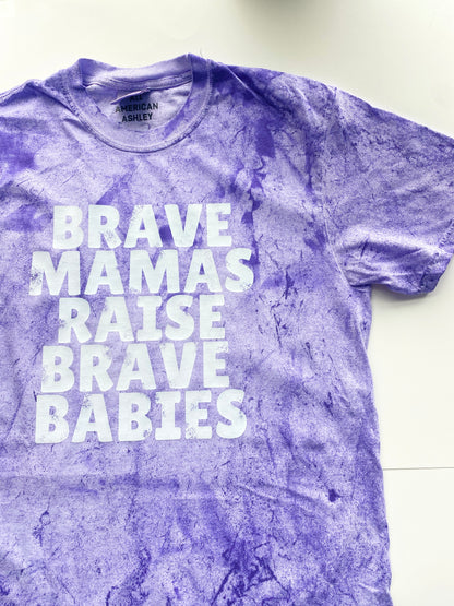 Brave Mama's Short Sleeve Unisex Dyed Grunge Tee