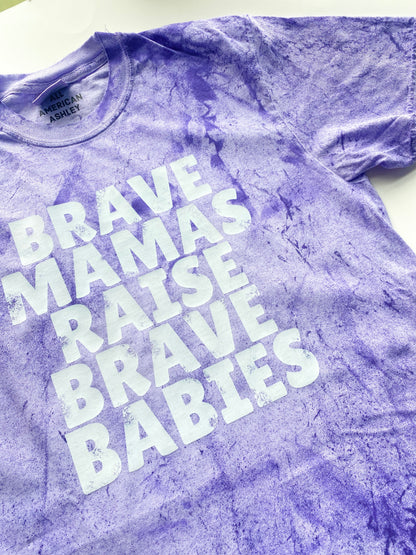 Brave Mama's Short Sleeve Unisex Dyed Grunge Tee