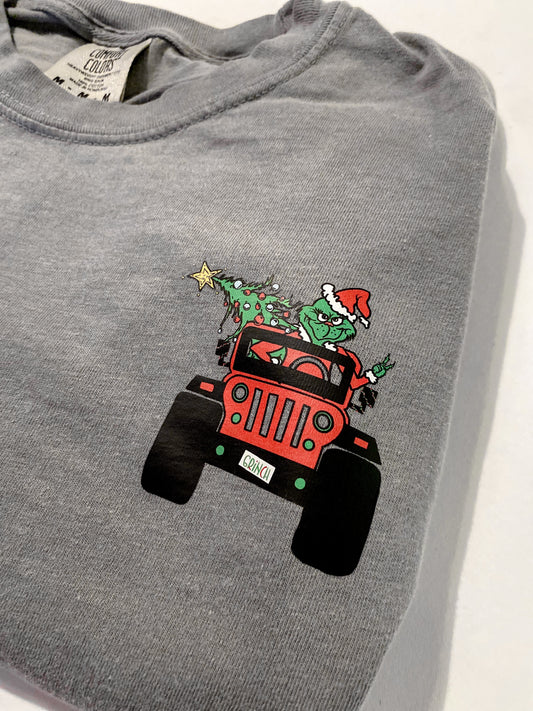 Grinchy Jeeper T-shirt | 100% Cotton Comfort Colors