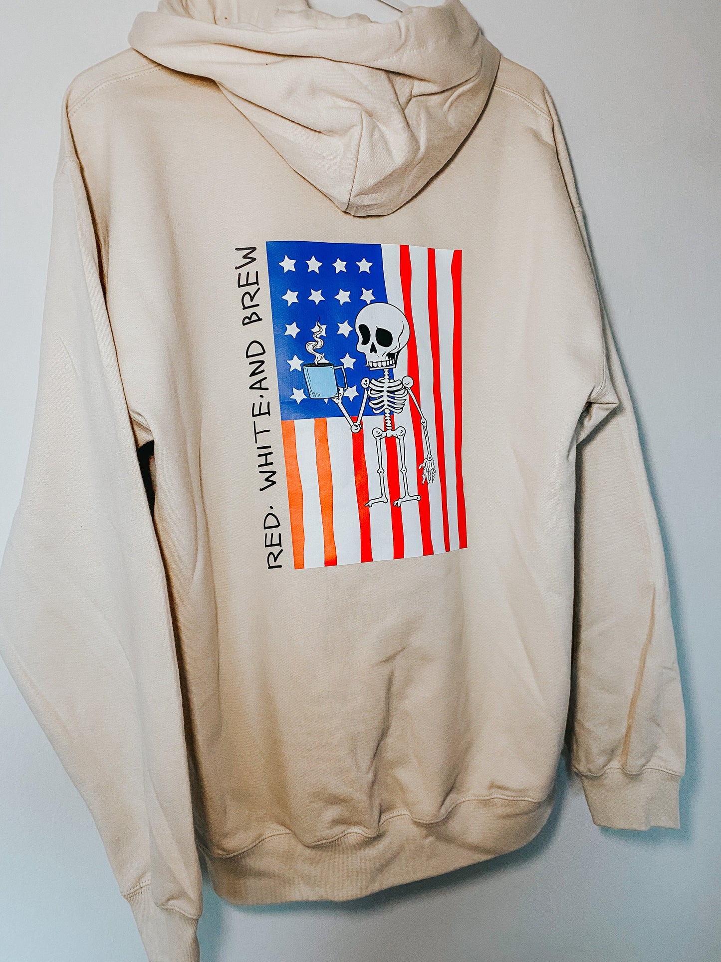 Red White and Brew Hoodie Adult Unisex Sizes